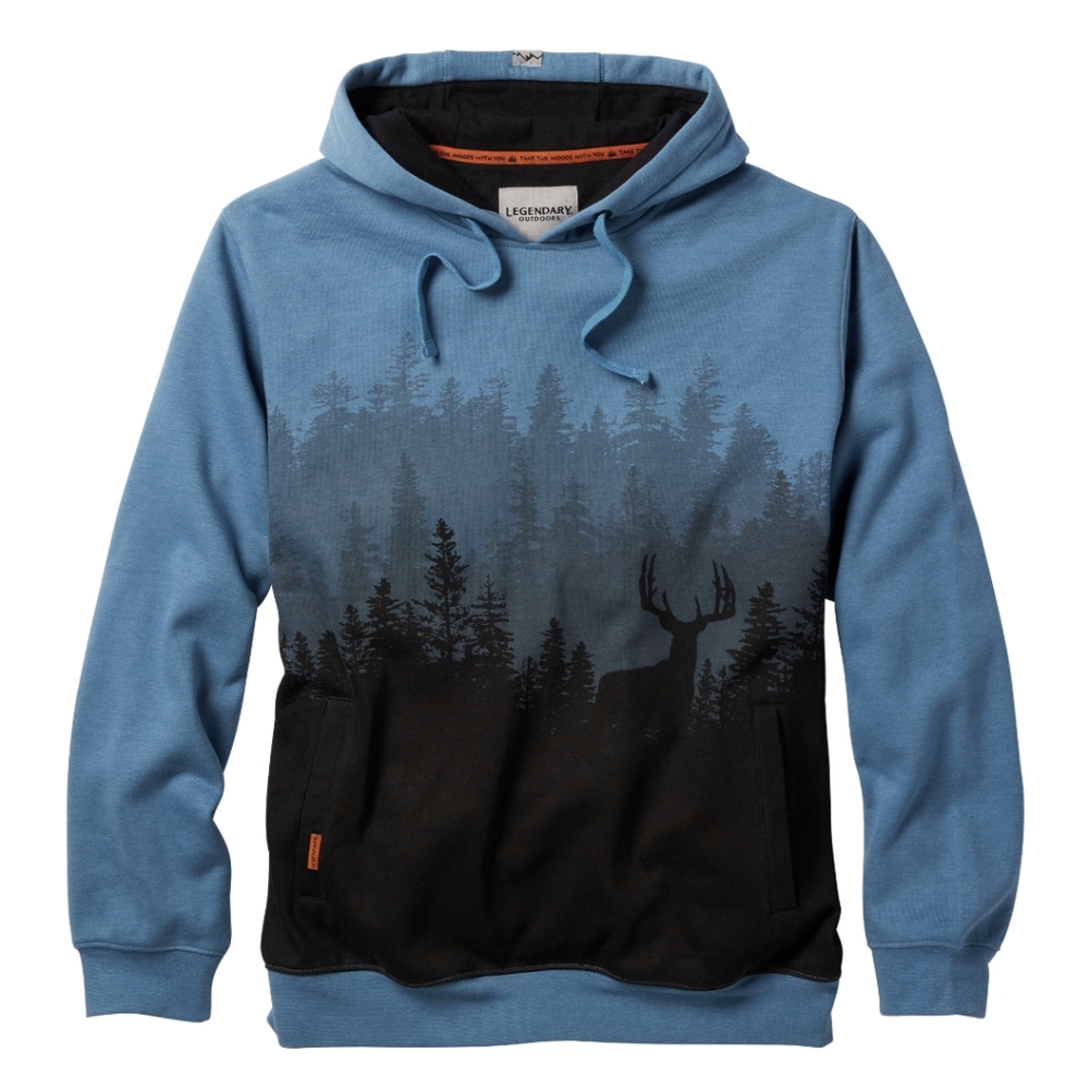 Legendary Whitetails Blue and Black Men's Hoodie